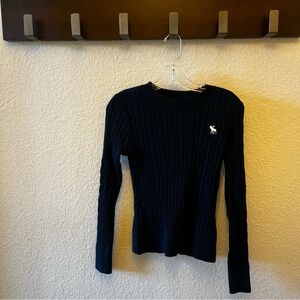 Abercrombie & Fitch Women's Navy Blue Sweater